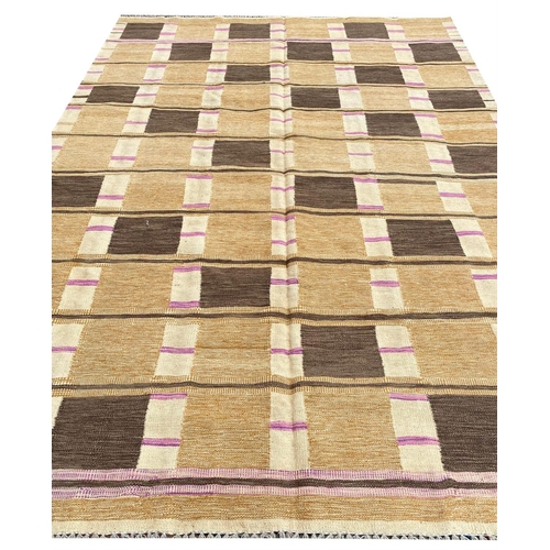 105 - FINE ART DECO DESIGN KILIM, 300cm x 208cm.