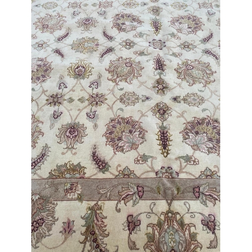 106 - VERY FINE PART SILK TABRIZ CARPET, 300cm x 250cm.