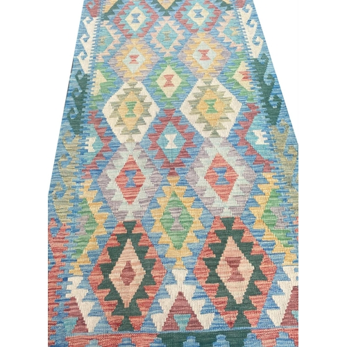 107 - ANATOLIAN LONG KILIM RUNNER, 580cm x 80cm.