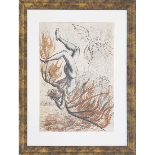 58 - MARCELLO TOMMASSI (1928-2008), 'From Paradise Lost' lithograph, 53cm x 36cm, framed, a pair. (2)