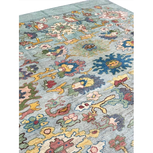 104 - FINE PERSIAN OUSHAK DESIGN CARPET, 335cm x 304cm.