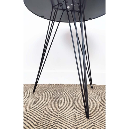 441 - SIDE TABLES, a pair, hairpin supports, 50cm x 55.5cm H. (2)