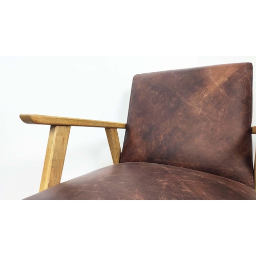 445 - ARMCHAIR, 1960s Danish style, 60cm W.