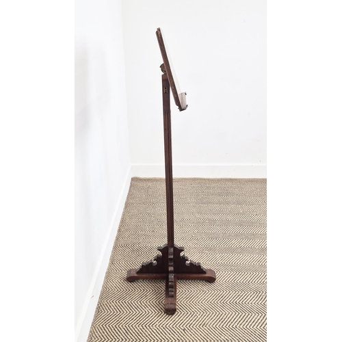 211 - MUSIC STAND, Victorian mahogany, 122cm H x 37cm W.