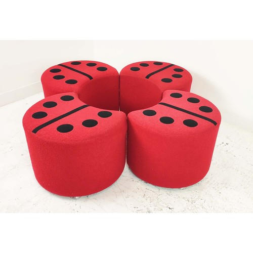 524 - DAVIDSON HIGHLY STOOLS, a set of four, lady bug design, 60cm x 50cm x 45cm. (4)