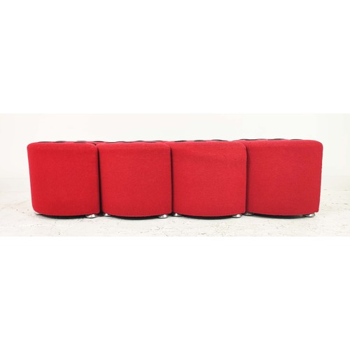 524 - DAVIDSON HIGHLY STOOLS, a set of four, lady bug design, 60cm x 50cm x 45cm. (4)