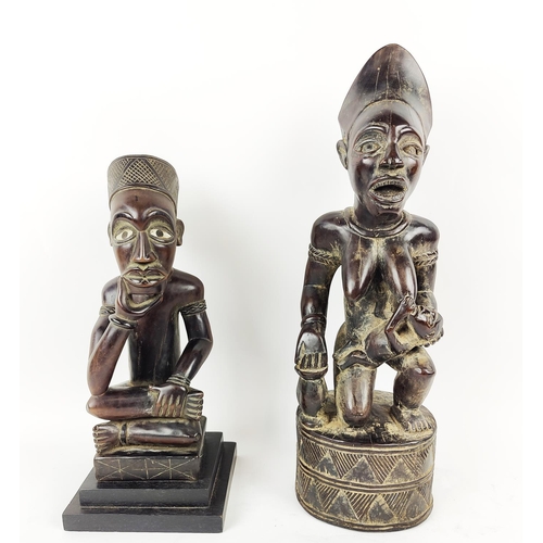 2 - A PAIR OF YOMBE MATERNITY FIGURE (Congo), 52cm H. (2)