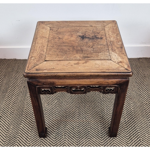 213 - SIDE CHAIRS, a pair, 20th century Chinese elm, each 50cm x 115cm H and a 19th century Chinese padouk... 