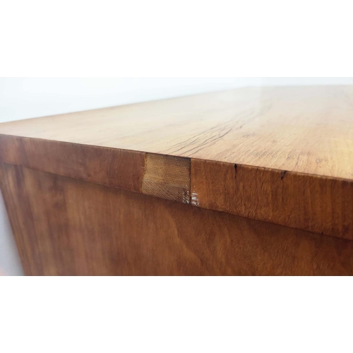 268 - CHEST, Victorian birch with five drawers, 102cm H x 104cm W x 52cm D.