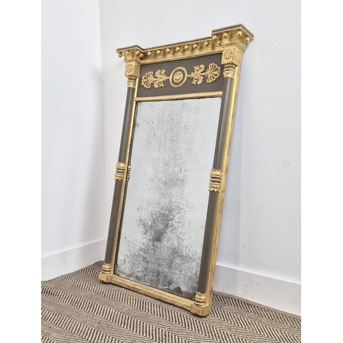 271 - PIER MIRROR, circa 1815, Regency, later regilded and repainted, 106.5cm x 64cm.