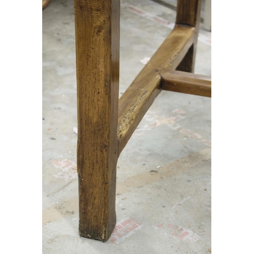 281 - REFECTORY TABLE, mid 19th century French cherrywood and ash with side drawer, 74cm H x 277cm x 93cm.