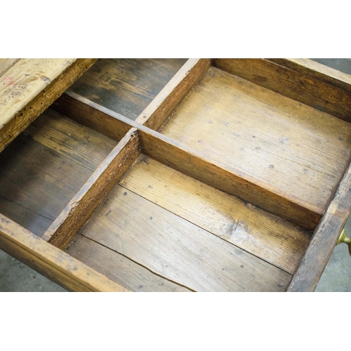 281 - REFECTORY TABLE, mid 19th century French cherrywood and ash with side drawer, 74cm H x 277cm x 93cm.