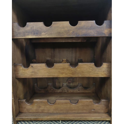 306 - WOODEN CHAMPAGNE RACK, 53cm H x 42cm x 32cm.