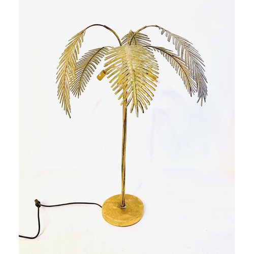 462 - PALM TREE TABLE LAMP, gilt metal Maison Jansen style, 80cm H x 48cm.