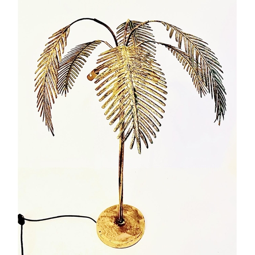 462 - PALM TREE TABLE LAMP, gilt metal Maison Jansen style, 80cm H x 48cm.