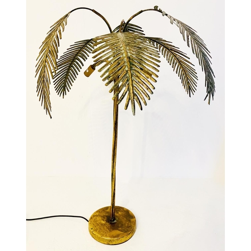 462 - PALM TREE TABLE LAMP, gilt metal Maison Jansen style, 80cm H x 48cm.