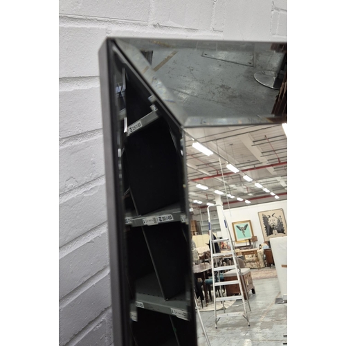 514 - DRESSING MIRROR, floor standing marginal mirrored frame, stands 149.5cm H approx.