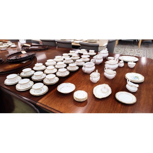 16 - A SPODE 'STAFFORD WHITE' PART DINNER AND TEA SERVICE, comprising cups, saucers, side plates, teapots... 