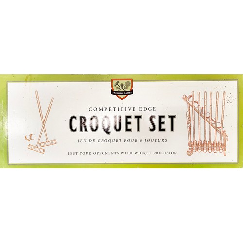 24 - BOXED CROQUET SET, by Triumph Games.