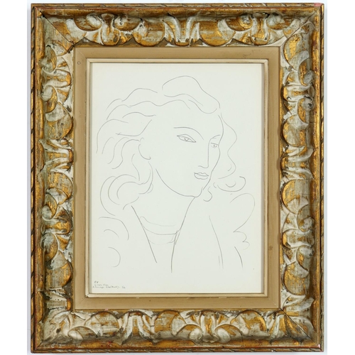 72 - HENRI MATISSE, ‘Collotype 08 Portrait of a woman’,  Edition:950 1943- Printed by Martin Fabiani 33 x... 