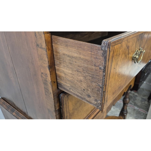 276 - CHEST ON STAND, Queen Anne walnut containing seven drawers, 163cm H x 98cm W x 53cm D.