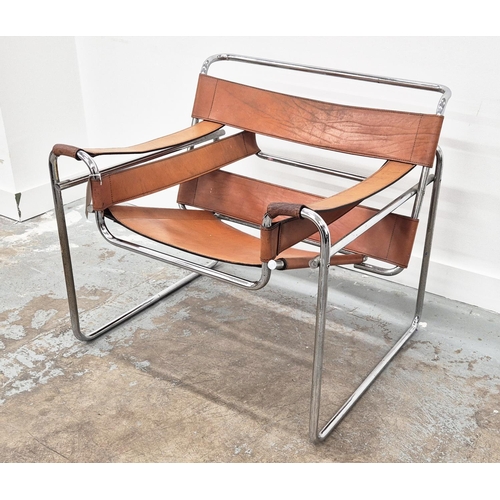 531 - AFTER MARCEL BREUER WASSILY STYLE CHAIR, 78cm W approx.