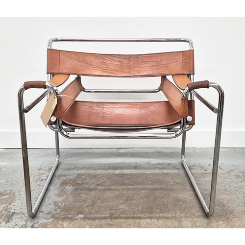 531 - AFTER MARCEL BREUER WASSILY STYLE CHAIR, 78cm W approx.