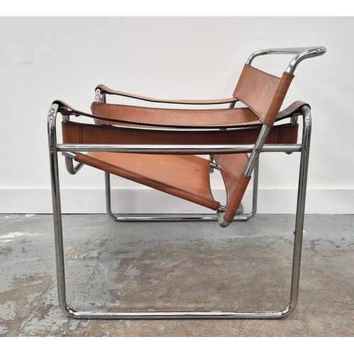 531 - AFTER MARCEL BREUER WASSILY STYLE CHAIR, 78cm W approx.