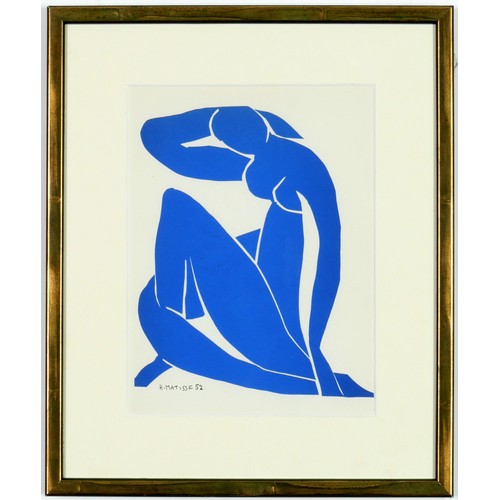 101 - HENRI MATISSE, a set of four, blue nudes lithographs, 17cm x 24cm each.