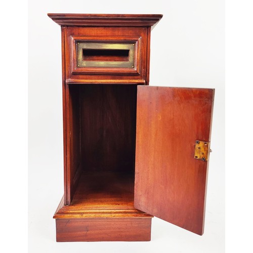 547 - TABLE TOP POST BOX, vintage style wooden, 50cm H x 23cm W x 23cm D.