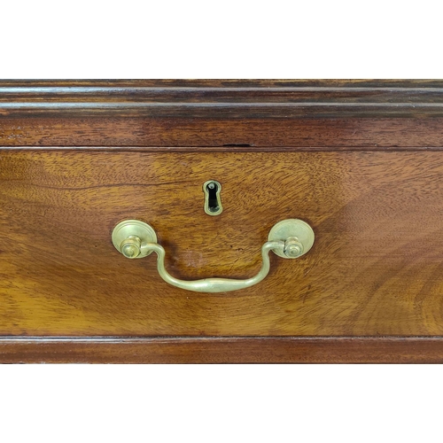 174 - COTTAGE CHEST, George III mahogany of five drawers in two sections, 100cm W x 51cm D x 107cm H.