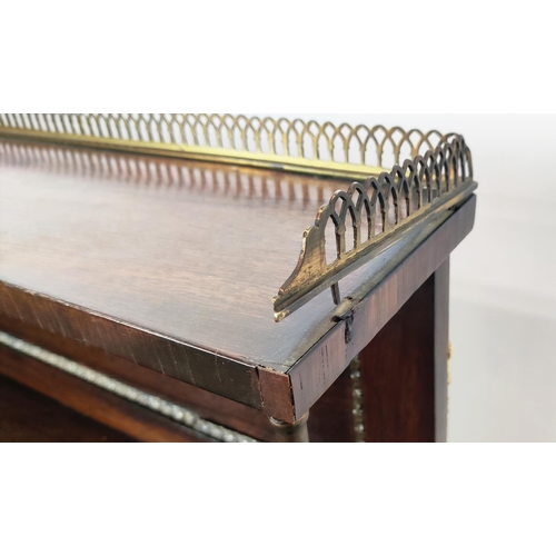 190 - BOOKCASE, Regency rosewood and brass inlaid, circa 1815, with drawer and two glazed doors enclosing ... 