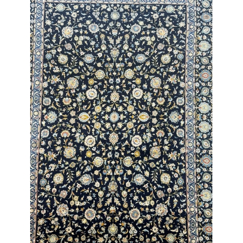 102 - FINE SIGNED PERSIAN ISPHAHAN DESIGN CARPET, 380cm x 270cm.