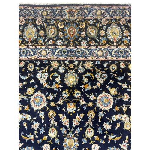 102 - FINE SIGNED PERSIAN ISPHAHAN DESIGN CARPET, 380cm x 270cm.