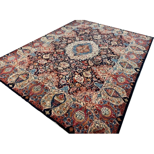 104 - FINE DECORATIVE PERSIAN CARPET, 394cm x 310cm.