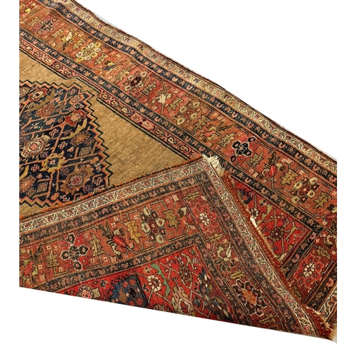 109 - ANTIQUE NORTHWEST PERSIAN CARPET, 270cm x 140cm.