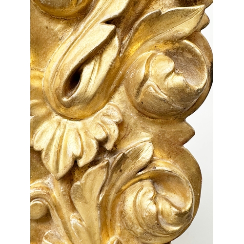 238 - FLORENTINE WALL MIRROR, Italian 19th century Florentine carved giltwood with foliate and C scroll fr... 