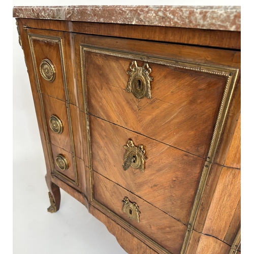 222 - SIDE CABINET, 19th century French transitional design kingwood and gilt metal mounted with two hinge... 