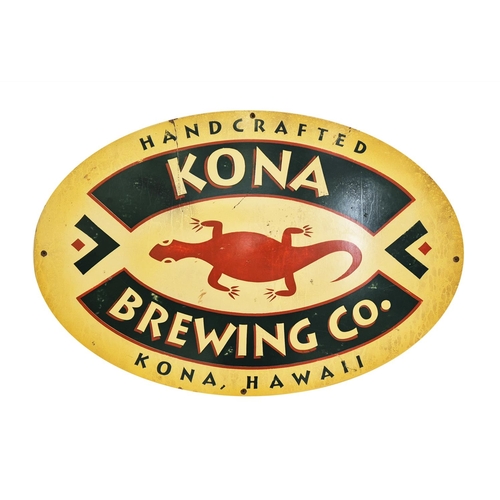 52 - STEVEN NEILL, 'Kona Brewing Co', hand painted, 55cm x 82cm, oval.