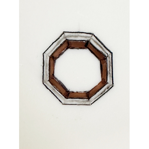 137 - SYRIAN TABLE, early 20th century octagonal bone, mother of pearl and ebony inset, 47cm W x 67cm H.