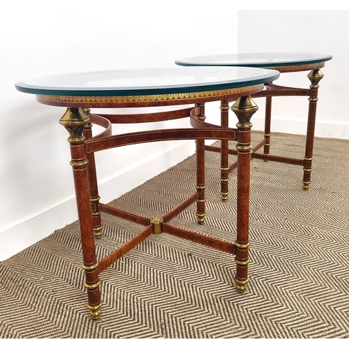 244 - MAITLAND-SMITH LAMP TABLES, a pair, 66cm H x 76cm W. (2)