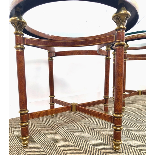 244 - MAITLAND-SMITH LAMP TABLES, a pair, 66cm H x 76cm W. (2)