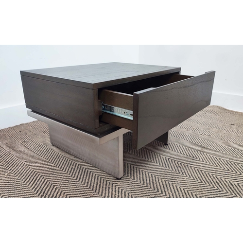 307 - SIDE TABLES, a pair, 1970's Italian style, each with a drawer, 55cm x 43.5cm x 36cm approx. (2)