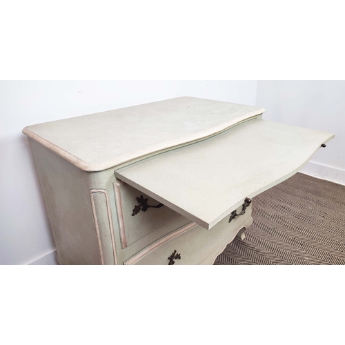 385 - JULIAN CHICHESTER COMMODE, the brushing slide, in a painted finish over two drawer, 100cm W x 60cm D... 