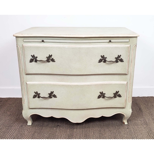 386 - JULIAN CHICHESTER COMMODE, the brushing slide, in a painted finish over two drawer, 100cm W x 60cm D... 