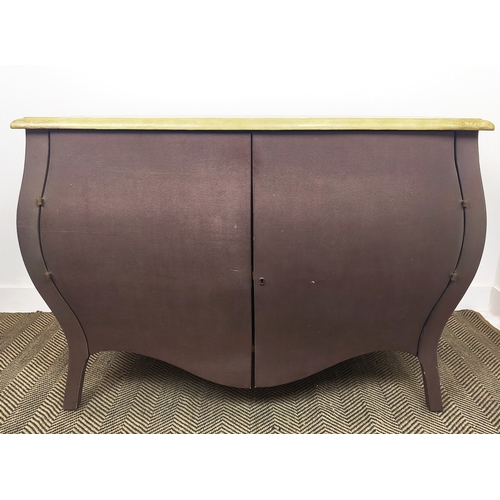 387 - JULIAN CHICHESTER CABINET, of bombe form, 116cm W x 58cm D x 85cm H.