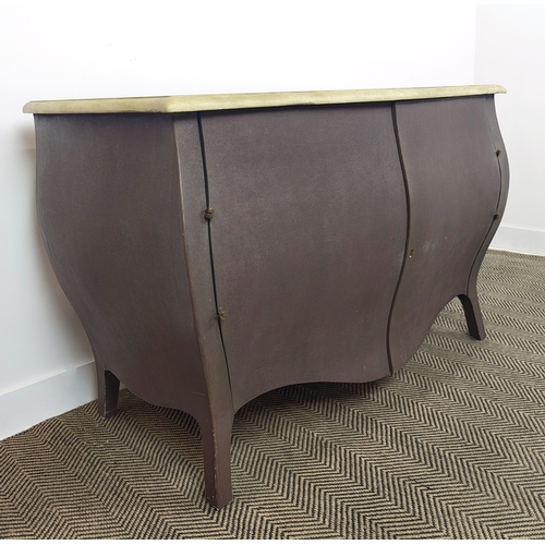 388 - JULIAN CHICHESTER CABINET, of bombe form, 116cm W x 58cm D x 85cm H.