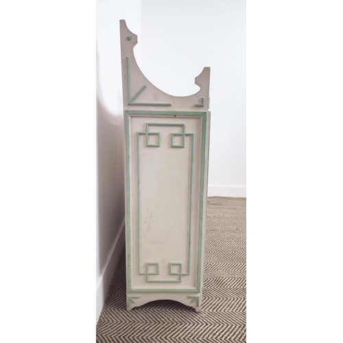 401 - OKA BOOKCASE, 101cm W x 98cm H, designed by Nicky Haslam, Gothic style, in a painted finish.