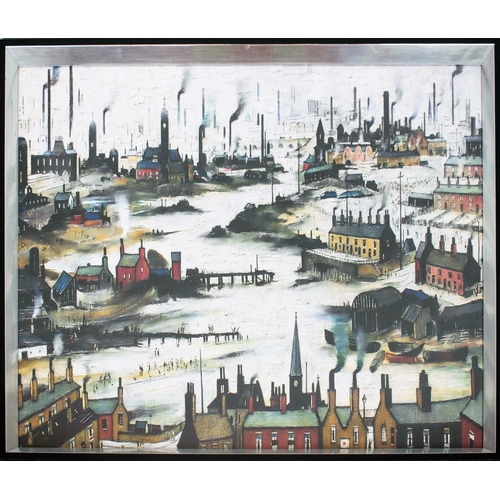 48 - AFTER L. S. LOWRY, 'The Lake', 58cm x 78cm, framed.