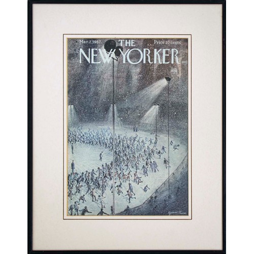 58 - SET OF SIX, original, 'New Yorker' magazine cover lithographic prints, circa 1940s, each example sig... 